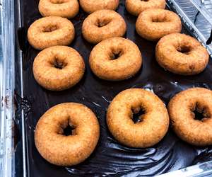 chocolate dipped cake donutes